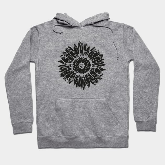 Sunflower Brunch Positive Minimalist Flora Vintage Retro Hoodie by Flowering Away